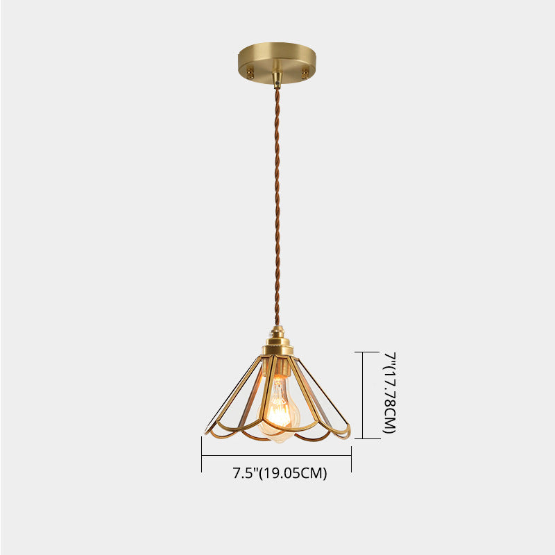 Icy Clear Glass Shade Hængelampe 1 Lys Tiffany | Stil Pendellampe til Soveværelse | Vanero