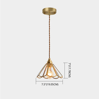 Icy Clear Glass Shade Hængelampe 1 Lys Tiffany | Stil Pendellampe til Soveværelse | Vanero