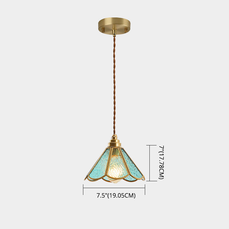 Icy Clear Glass Shade Hængelampe 1 Lys Tiffany | Stil Pendellampe til Soveværelse | Vanero