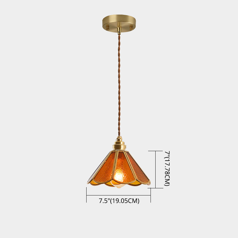 Icy Clear Glass Shade Hængelampe 1 Lys Tiffany | Stil Pendellampe til Soveværelse | Vanero