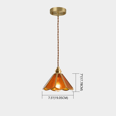 Icy Clear Glass Shade Hængelampe 1 Lys Tiffany | Stil Pendellampe til Soveværelse | Vanero