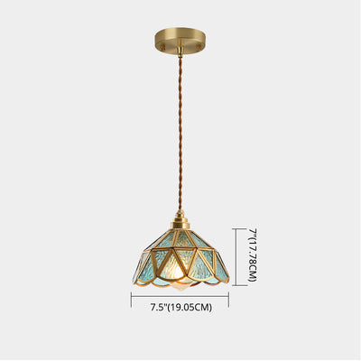 Icy Clear Glass Shade Hængelampe 1 Lys Tiffany | Stil Pendellampe til Soveværelse | Vanero