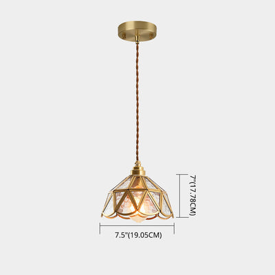 Icy Clear Glass Shade Hængelampe 1 Lys Tiffany | Stil Pendellampe til Soveværelse | Vanero