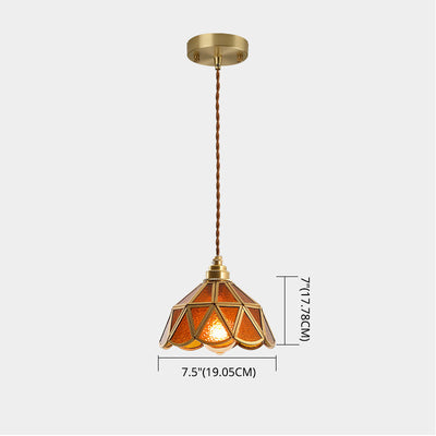 Icy Clear Glass Shade Hængelampe 1 Lys Tiffany | Stil Pendellampe til Soveværelse | Vanero