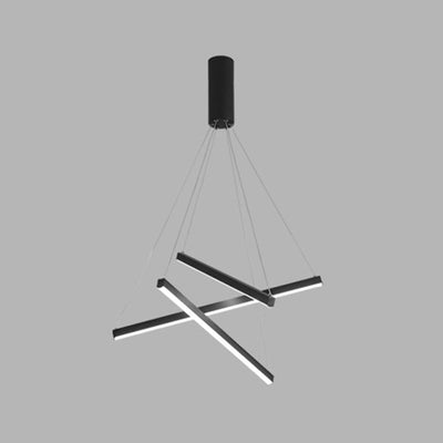 Sort Sticks | LED Kandelaber Lys Nyhed Minimalistisk Metalophængslampe til Lobby | Vanero