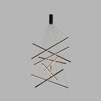 Lineær LED Lysekrone Med Geometrisk Design | Integreret LED Belysning I Flere Konfigurationer | Indendørs Loftbelysning Til Store Rum | Vanero