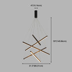 Lineær LED Lysekrone Med Geometrisk Design | Integreret LED Belysning I Flere Konfigurationer | Indendørs Loftbelysning Til Store Rum | Vanero