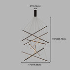 Lineær LED Lysekrone Med Geometrisk Design | Integreret LED Belysning I Flere Konfigurationer | Indendørs Loftbelysning Til Store Rum | Vanero
