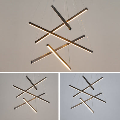 Sort Sticks | LED Kandelaber Lys Nyhed Minimalistisk Metalophængslampe til Lobby | Vanero