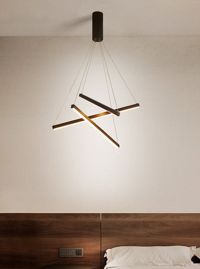 Sort Sticks | LED Kandelaber Lys Nyhed Minimalistisk Metalophængslampe til Lobby | Vanero