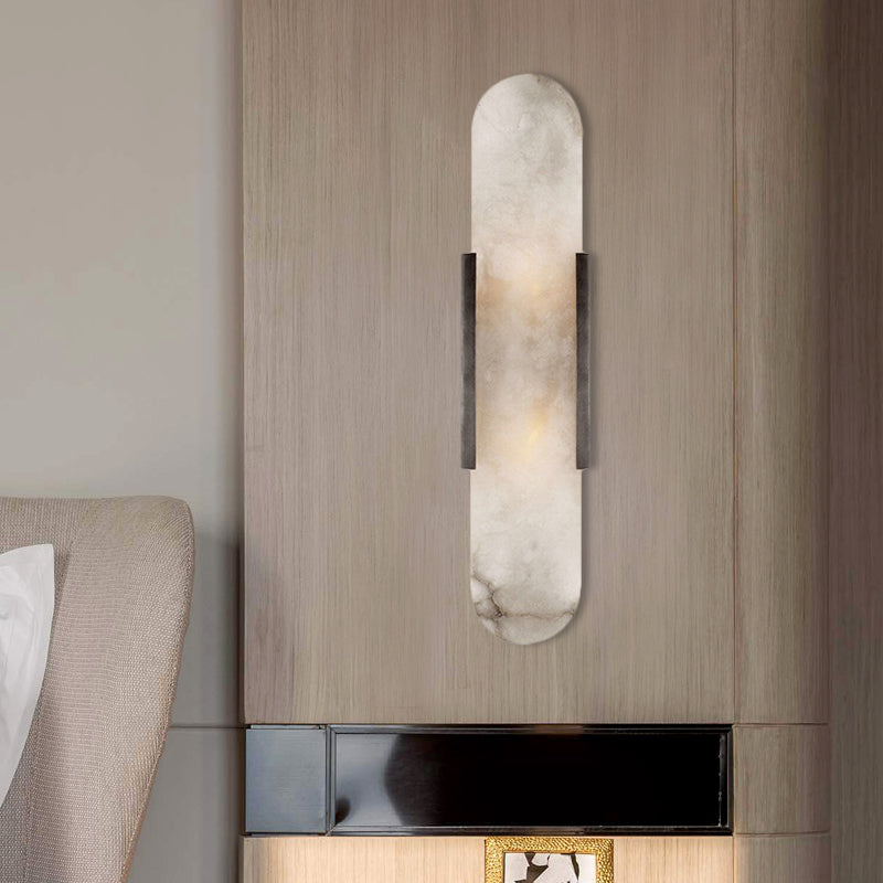 2 Pærer Bar Flush Mount Kolonial Guld/Svart Marmor Væglampe | Belysning til Spisestue | Vanero