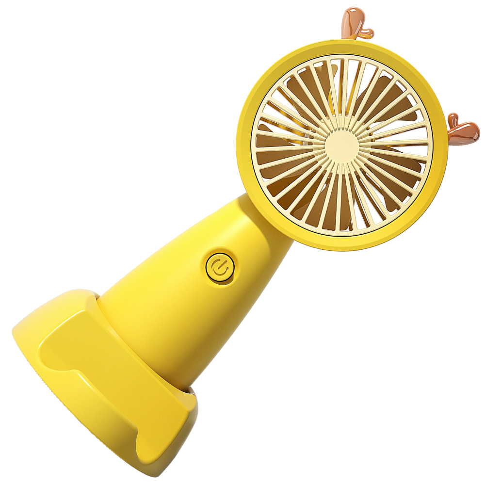 Mini USB Ventilator Med Telefonholder | Genopladeligt Bærbart Design | Til Bord Og Håndholdt Brug | Vanero