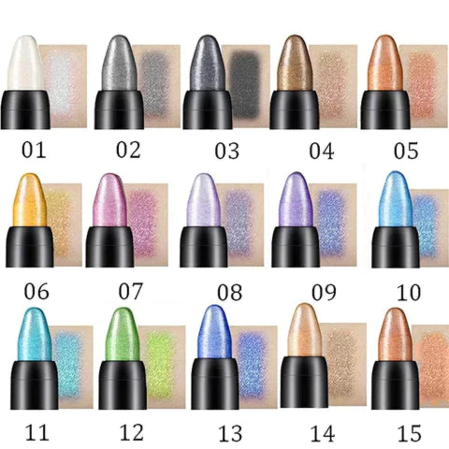 15 Farve Øjenskygge Blyantsæt | Vandfast Øjenmakeup Kollektion | Daglig & Rejsevenlig Skønhedsbrug | Vanero