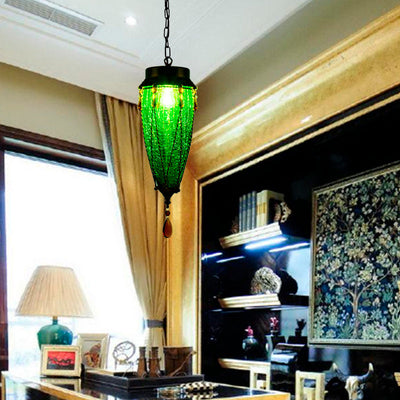 Vintage Stil Konisk Pendel Belysning i Rød, Gul og Blå | 1 Lys til Restaurant | Vanero