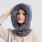 Hættetørklæde Polyester Fleece | One Size Hætte & Halsvarmer | Fleeceforet Design til Vinter- & Udendørsbrug | Vanero