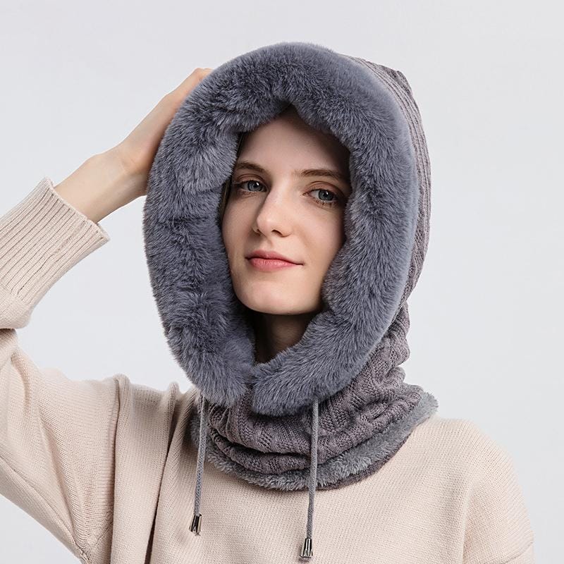 Hættetørklæde Polyester Fleece | One Size Hætte & Halsvarmer | Fleeceforet Design til Vinter- & Udendørsbrug | Vanero