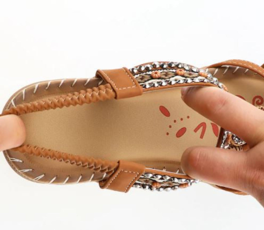 Dame Sandaler Syntetisk Materiale | Åben Tå Sandaler | Fleksibel Sål til Hverdags- og Fritidsbrug | Vanero