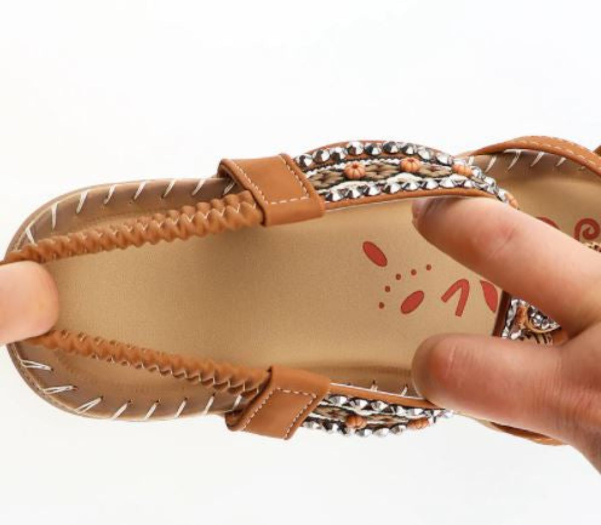 Dame Sandaler Syntetisk Materiale | Åben Tå Sandaler | Fleksibel Sål til Hverdags- og Fritidsbrug | Vanero