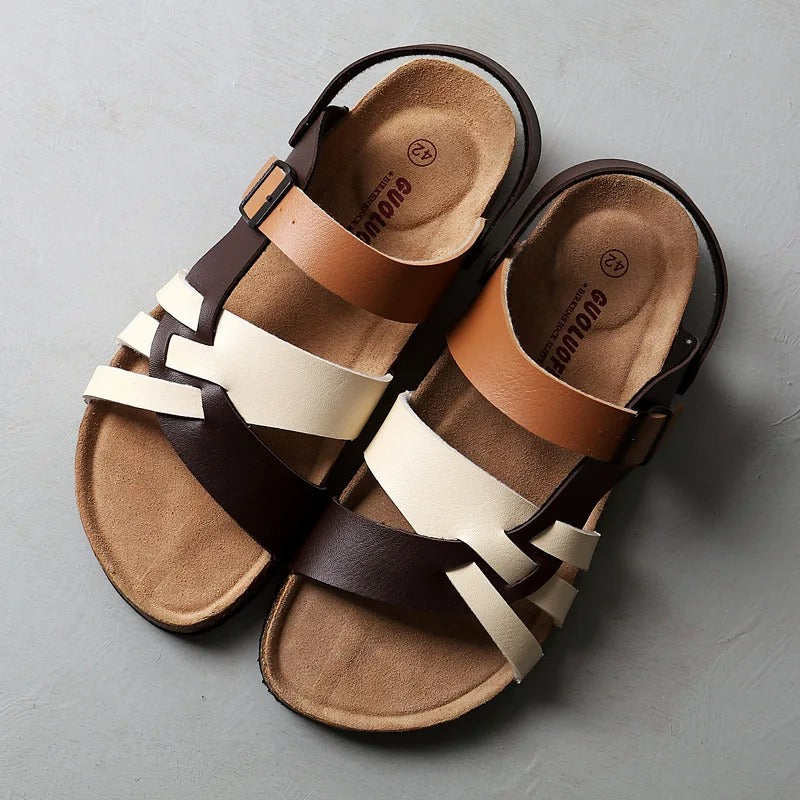 Herresandaler Syntetisk Materiale | Regular Fit Remsandaler | Åbent Design til Sommerbrug & Hverdagsaktiviteter | Vanero