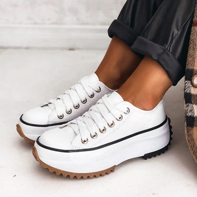 Elisa l Læder Plateau Sneakers l Vanero