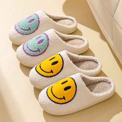 Fuzzy | Smile skridsikre hjemmesko med plysforing l Vanero