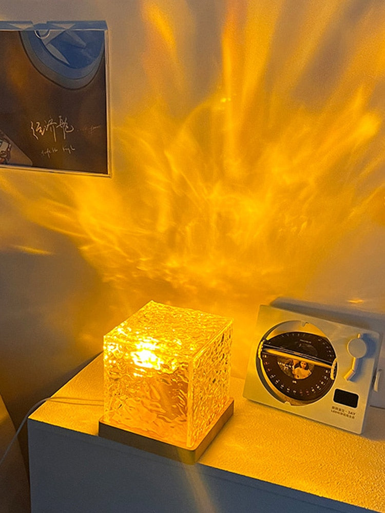 Galakse Projektor Natlampe | USB LED Ripple-Projektor med Fjernbetjening | Indendørs Stemningsbelysning | Vanero