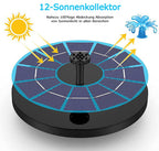 Solcelledrevet Vandfontæne Flydende Pumpe | Integreret Solpanel ABS Konstruktion | Fuglebad Dam Have & Udendørs Vandfunktion | Vanero