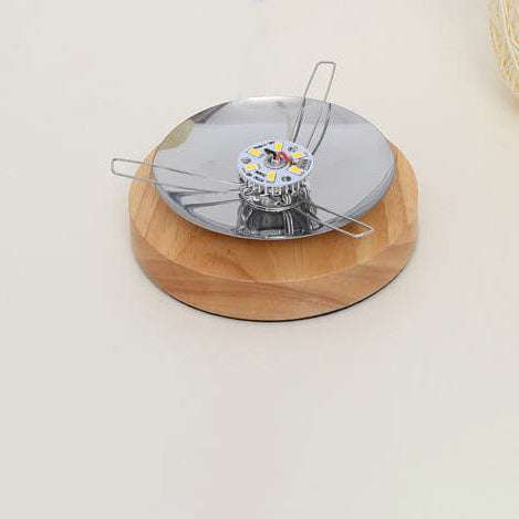 LED Bordlampe Rattan & Træ | Dæmpbar Flettet Kuglelampe | Dekorativ Indendørs Belysning | Vanero