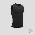 Herre Undertrøje Nylon-Spandex | Compression Fit Formende Vest | Støttezone Design til Daglig Brug & Lag-På-Lag Beklædning | Vanero