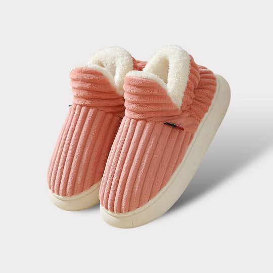 WarmSlipper Fleece & Tekstilfor | Regular Fit Hjemmesko | Skridsikker Gummisål til Indendørs Brug & Afslapning | Vanero