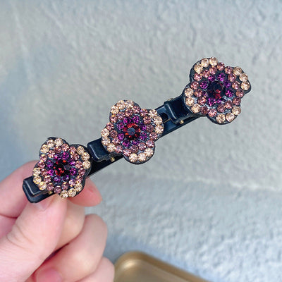 Sidehårspænde l med tre blomster l Vanero