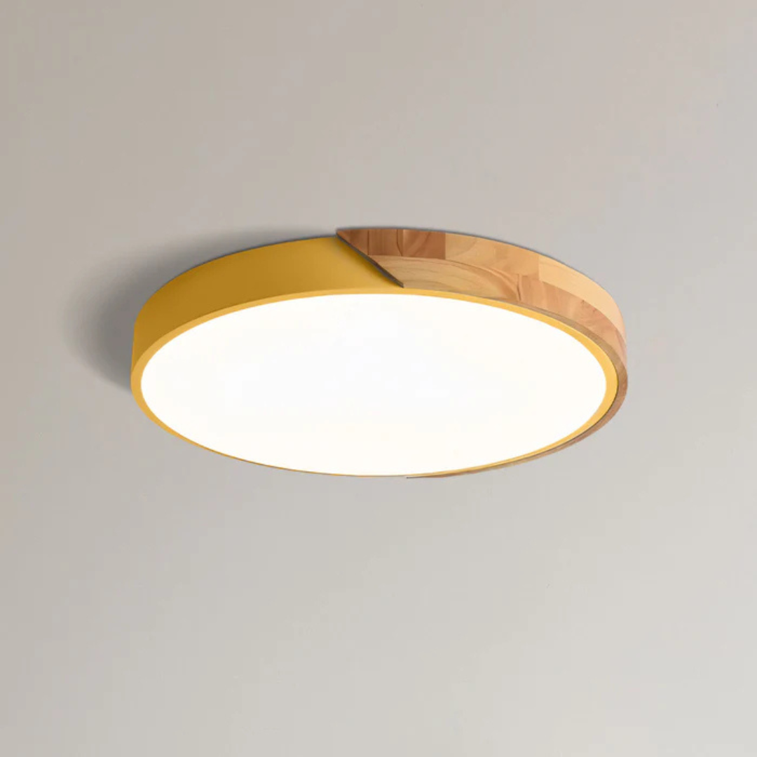 Delos | Scandinavisk Træ LED Plafondlampe med Energieffektiv Belysning | Vanero