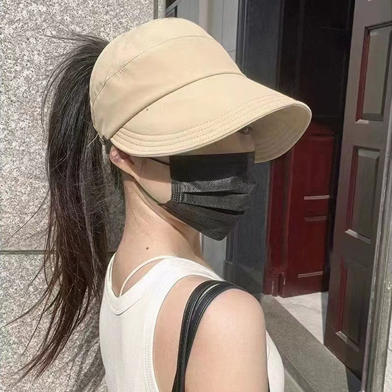 UV Solhat i Polyester & Mesh | Justerbar Pasform Sommerhat | Åben Top Med Bred Skygge til Udendørs Brug | Vanero
