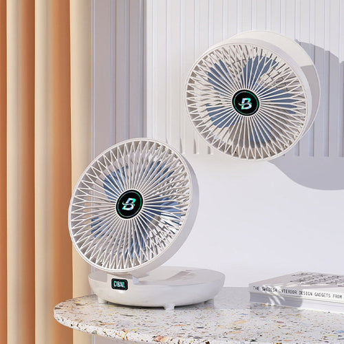 Bærbar Ventilator | ABS Foldbar Ventilator Med Genopladeligt Batteri Og Tre Hastigheder | Hjem Og Rejse | Vanero