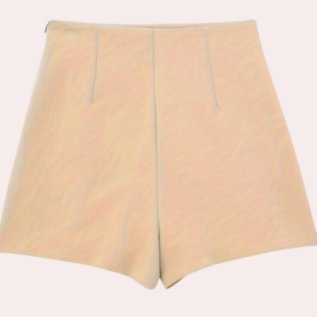 Dame Sommer Shorts I Let Materiale | Løstsiddende Shorts Med Asymmetrisk Design | Hverdagsbrug | Vanero