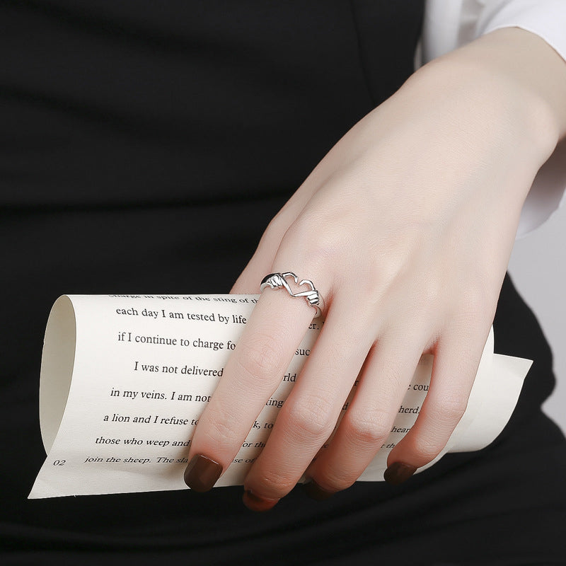 I Love You Forever Legering Konstruktion | Justerbar Ring | Graveret Tekstdesign til Hverdagsbrug & Særlige Anledninger | Vanero