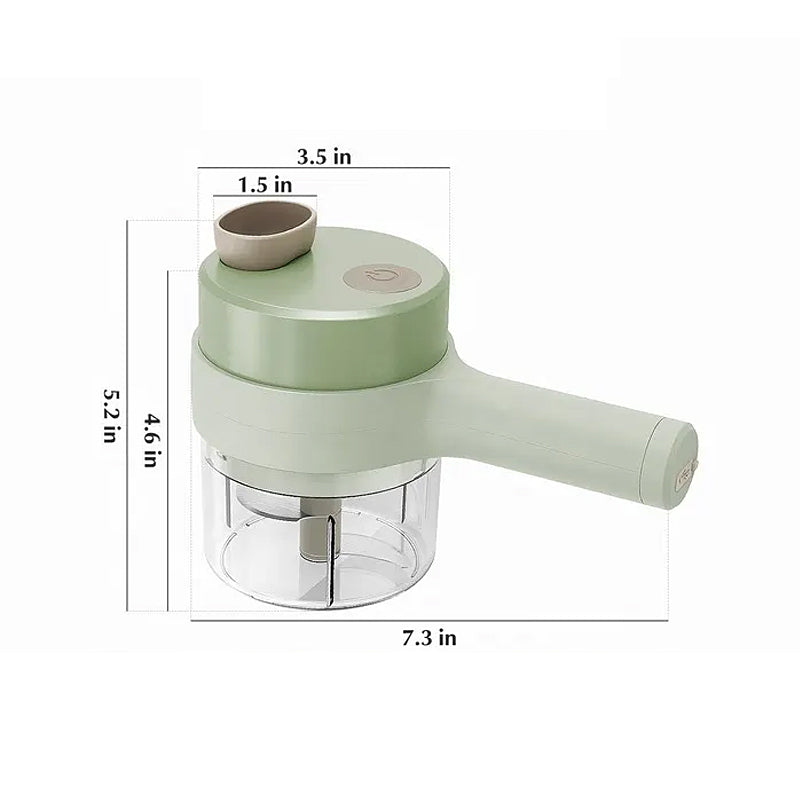 Trådløs Minihakker Med Rustfri Stålblade | USB-Genopladeligt Design På 250 ml | Tilberedning Af Grøntsager Krydderurter Og Frugt | Vanero