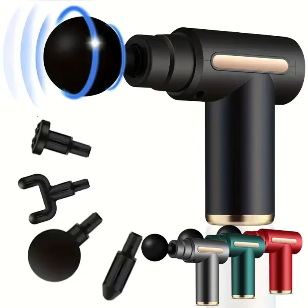 Genopladelig Massagepistol Med Justerbar Vibration | Håndholdt Muskelmassage Enhed | Wellness & Afslapning | Vanero