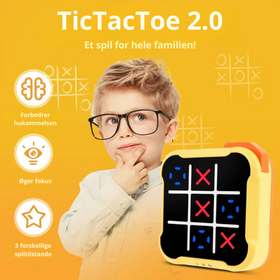 TicTacToe 2.0 | Bærbart huskespil til børn og voksne l Vanero