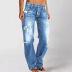 Dame Jeans Denim | Slim Fit Jeans Med Mellem Til Høj Talje | Klassisk Lommekonstruktion Til Hverdagsbrug & Fritid | Vanero