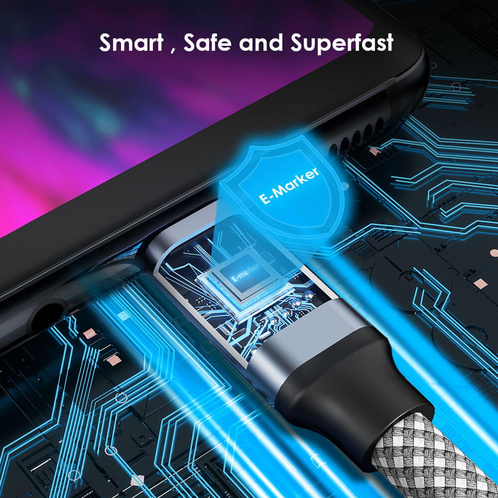 Magnetisk Opladerkabel 1,5 m | Flettet Hurtigopladningskabel Med Multi-Stik | USB Enheder | Vanero