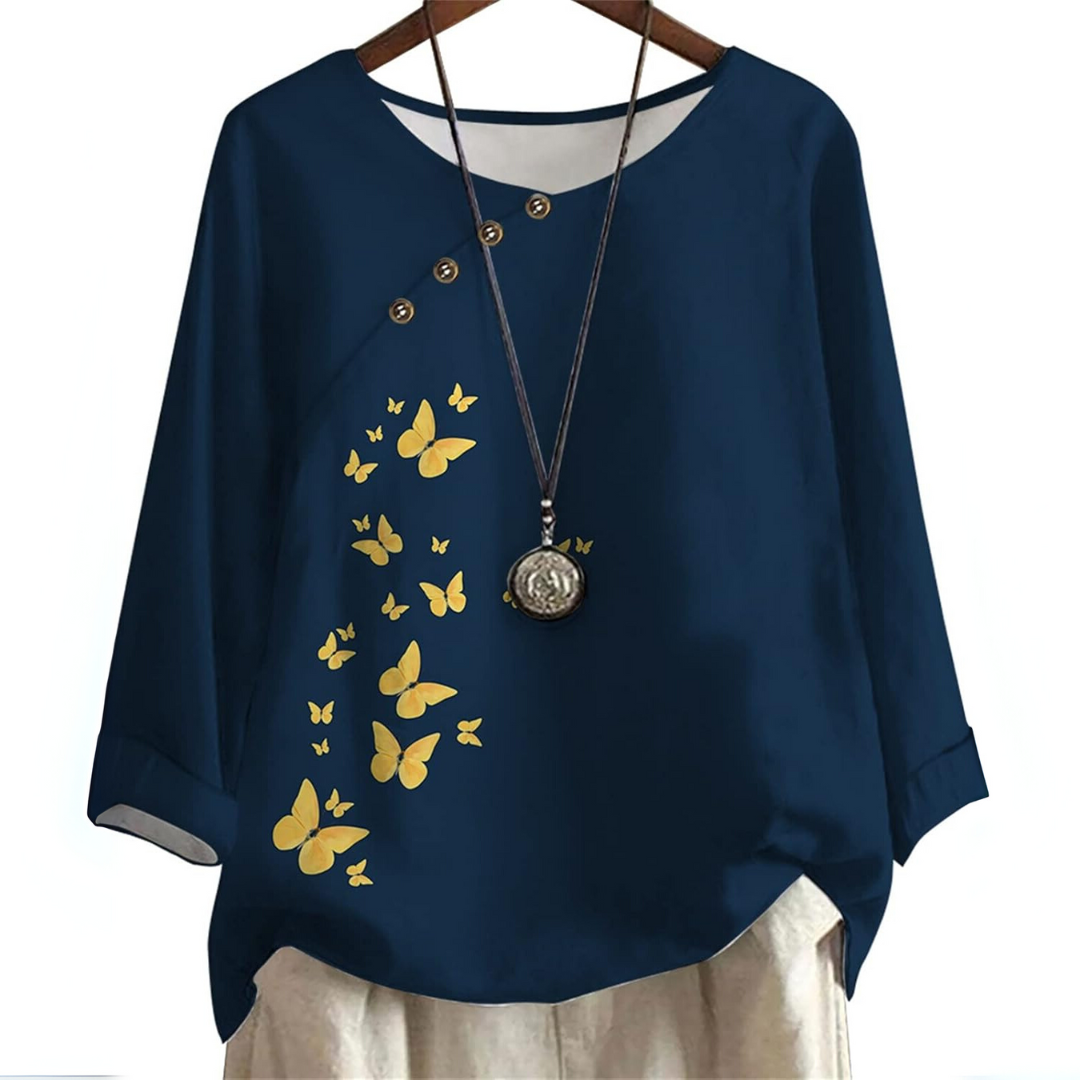 Klara | Elegant Bluse- og Buksesæt Dame | Vanero