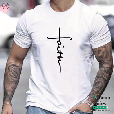 FaithCross | Minimalistisk & Komfortabel Tro-Tee til Mænd | Vanero
