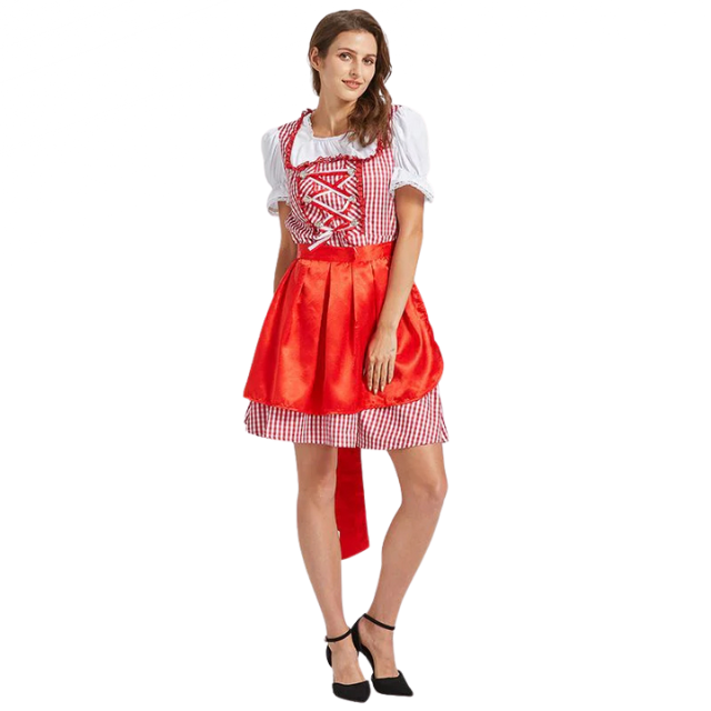 Dame Oktoberfest Dirndl Kjole | Klassisk midi design | Vanero