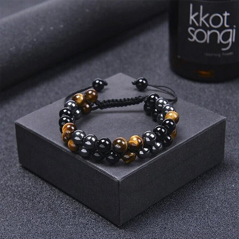 Jewelance  ProtectionBracelet | Dobbelt Lag Tiger's Øje Beskyttelse Armbånd | Vanero
