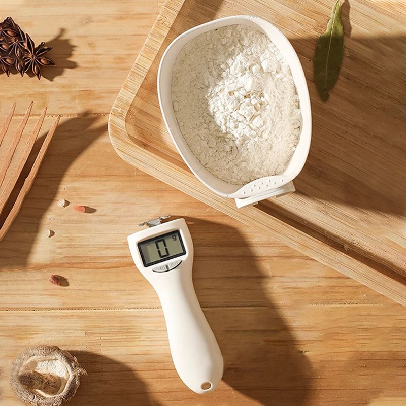 Digital Måleske Med LCD Display | Køkkenredskab Til Portionering Af Ingredienser | Aftagelig Ske Op Til 800 g | Vanero