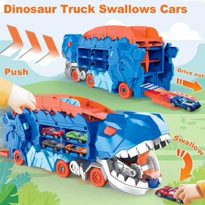 DinoTracks l DINOSAURER TRANSFORMER MED SKIDEBANER & BILER l Vanero