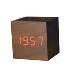 Digitalt Bordur Med Trækonstruktion | LED Display Med Alarm Og Temperaturvisning | Bordur Til Indendørs Brug Med USB Eller Batteri | Vanero