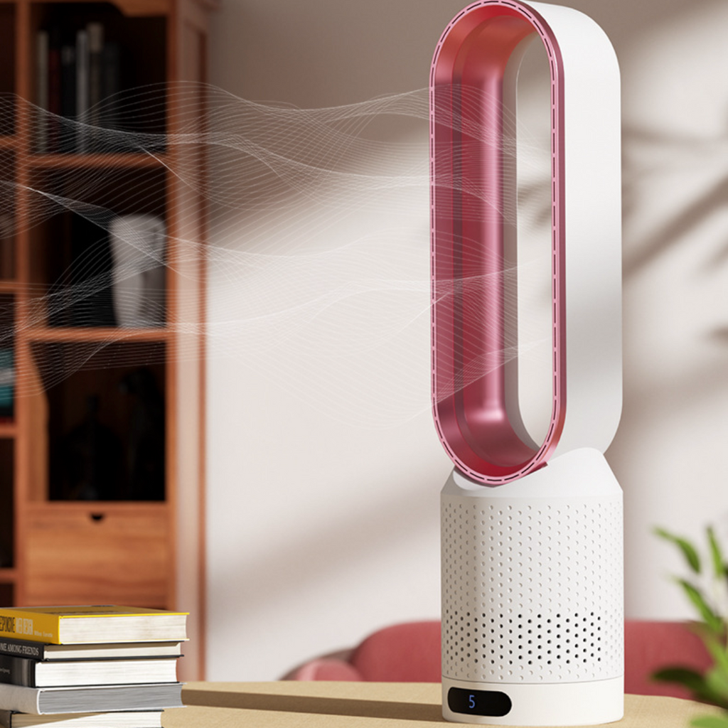 Bladløs Luftkøler Med Luftrenser | UV-Rensning Og Ionisator Med 8 Ventilationstilstande | Indendørs Personlig Køling | Vanero