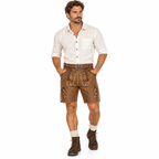 Herre Lederhosen Polyesterfiber | Traditionel Bayersk Stil Shorts | Oktoberfest Design Til Folkefester & Kulturelle Events | Vanero